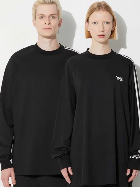 Tricou Long Sleeve Tee UNISEX Black/ Off White L alb