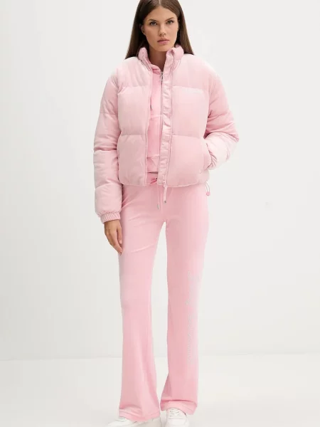 Спортивні велюрові штани Juicy Couture однотонні рожевий