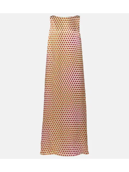 Rochie Dries Van Noten de mătase cu buline alb