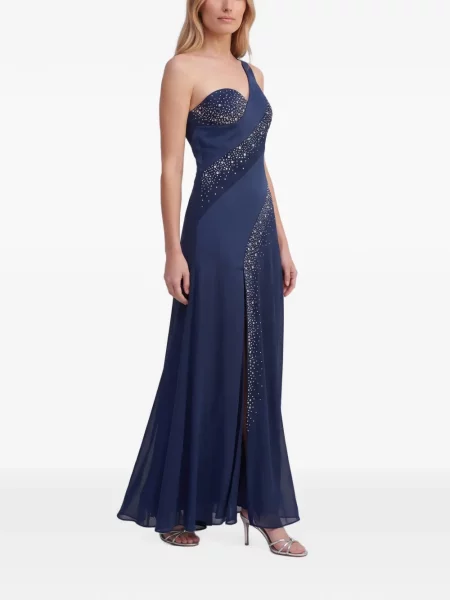 Rochie maxi Marco Gabrielli Atelier cu un umăr gol albastru