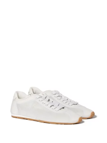 Sneakerși Miu Miu plasă alb