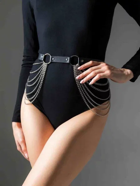 Женский ремень CHAIN BELT чорний