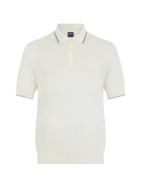 Scurt tricou polo Fedeli alb