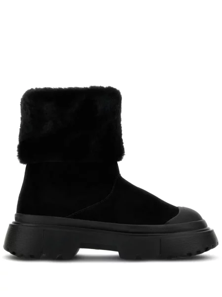 Botine Hogan din piele de căprioară negru