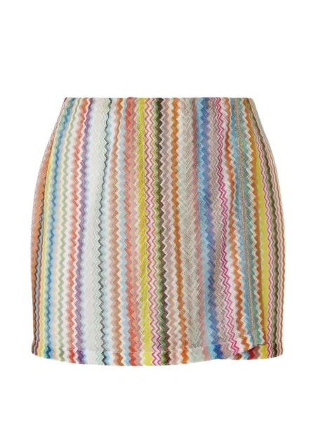 Fusta mini Missoni tricotate albastru