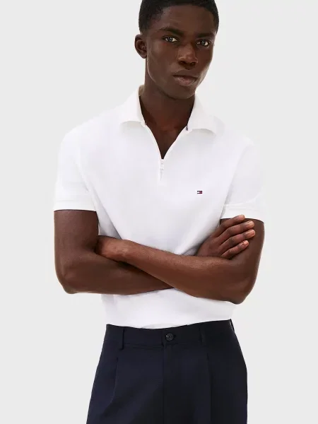 Твілове поло Tommy Hilfiger біле