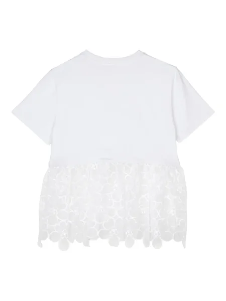 Tricou Cecilie Bahnsen din dantelă alb