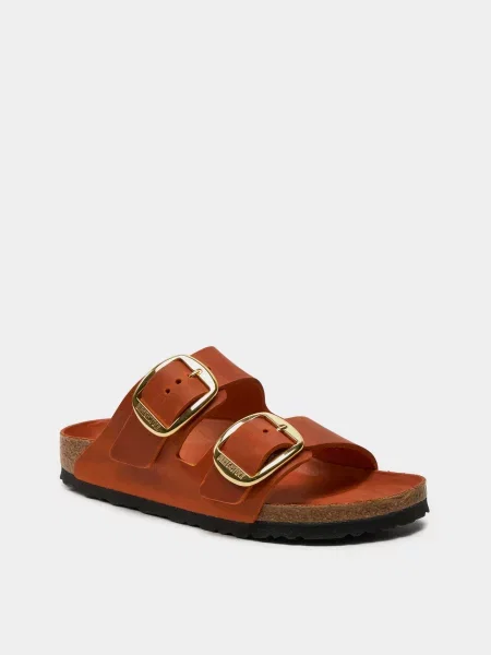 Шльопанці Birkenstock ARIZONA шкіра з покриттям помаранчевий
