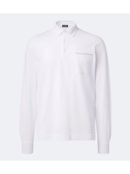 Tricou polo Zegna alb