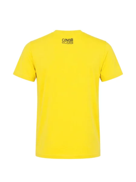 Tricou Cavalli Class cu imagine galben