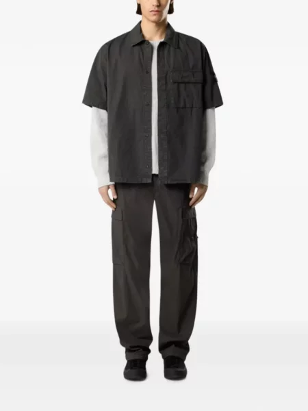 Scurt cămașă Stone Island cu strasuri gri