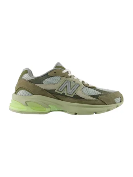 Sneakersy New Balance zamszowe na siłownię zielone