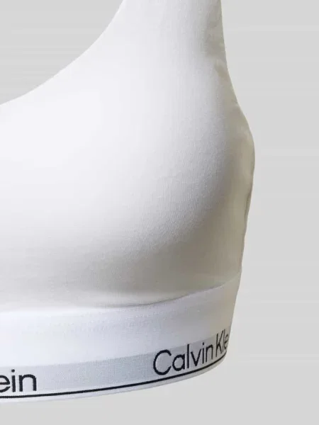 Braletka Calvin Klein z autografem biała