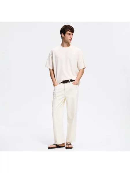 Reserved Loose fit farmer krémszínű