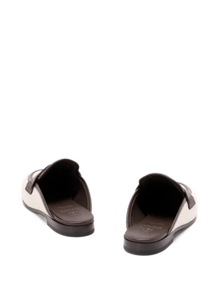 Papuci tip mules Brunello Cucinelli din piele
