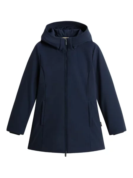 Parka Woolrich z kapturem niebieska