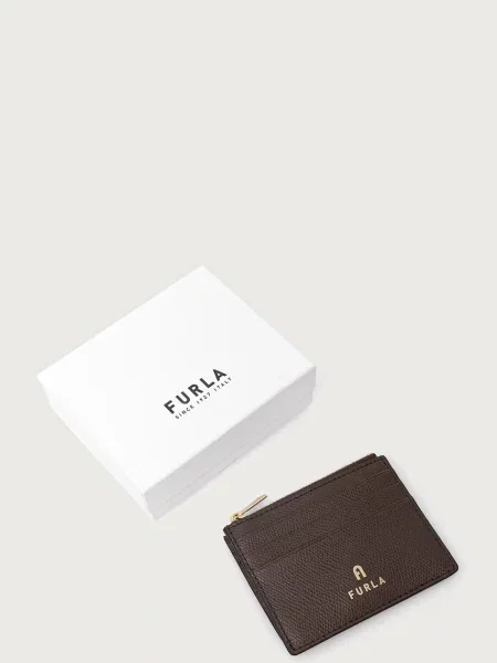 Bőr pénztárca Furla barna
