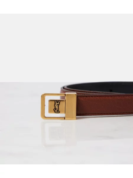 Curea Saint Laurent din piele maro
