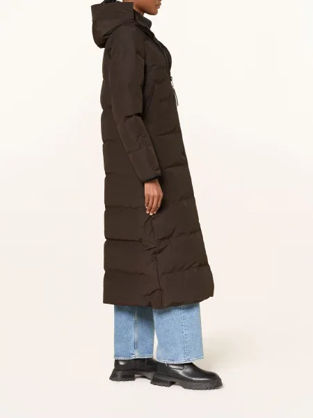 Canada Goose Péřový Kabát Mystique S Odnímatelnou Kapucí tmavě hnědá