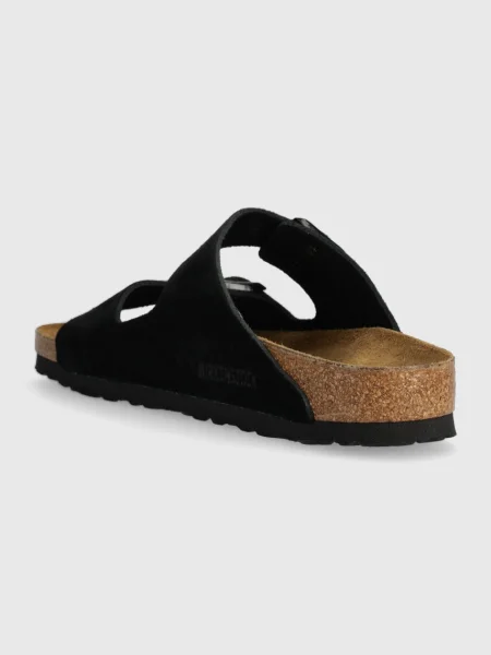 Semišové pantofle Birkenstock Arizona černé