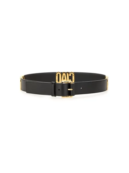 Pasek Moschino z paskiem czarny
