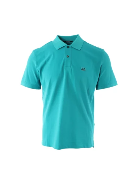 Koszulka polo C.p. Company ze stretchu niebieska