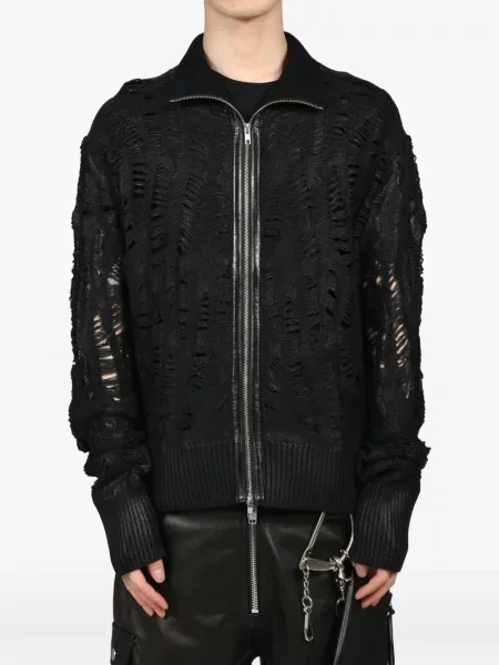 Cardigan Filth zdrențuiți negru