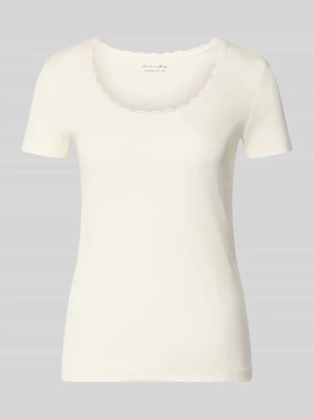 Góra od piżamy z obszyciem koronką Christian Berg Woman biała