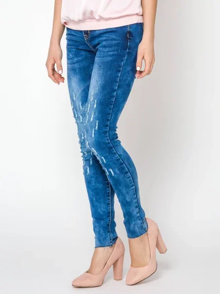 Заужени дънки Trang Jeans синьо
