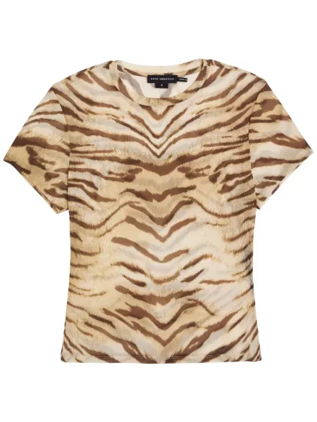 Koszulka z nadrukiem Good American z nadrukiem w tygrysie prążki
