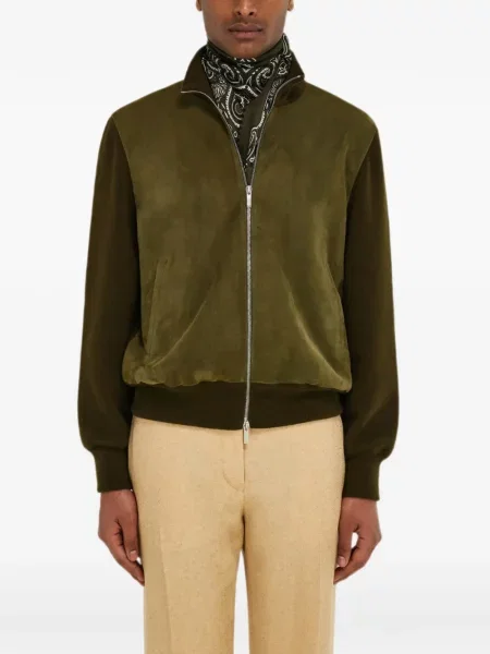 Fular Ferragamo cu imagine verde