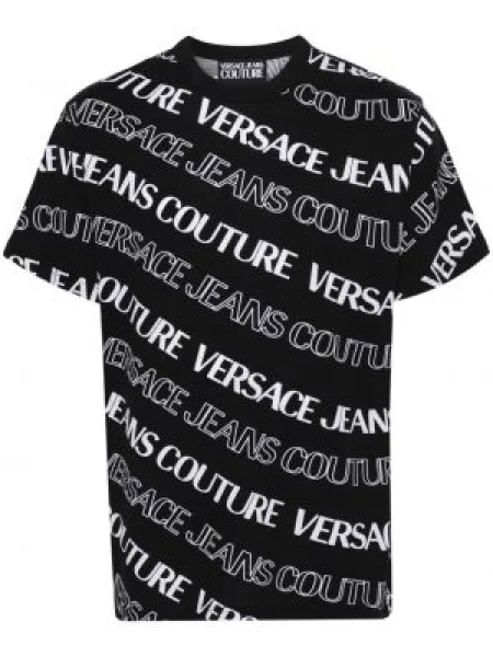 Tricou Versace Jeans Couture cu imagine negru