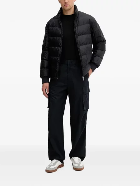 Geacă cu puf Armani Exchange cu imagine negru