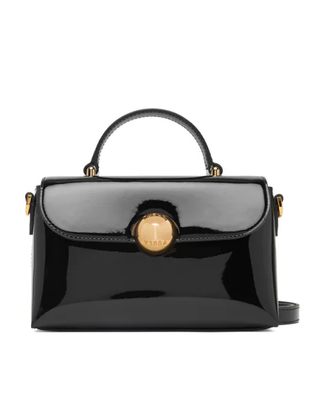 Furla oldaltáska női bőr Moonlight Mini Top Handle fekete