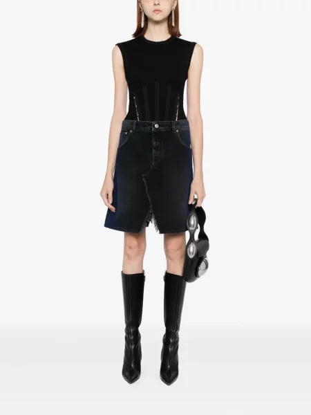 Fustă din denim Off-white alb