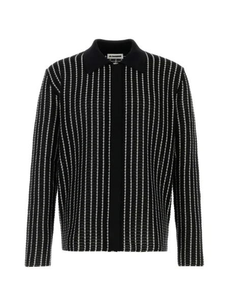 Cardigan Jil Sander cu broderie negru