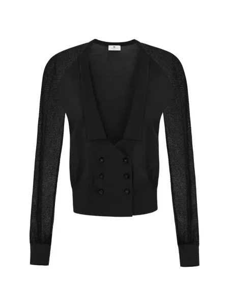 Cardigan Elisabetta Franchi tricotate negru