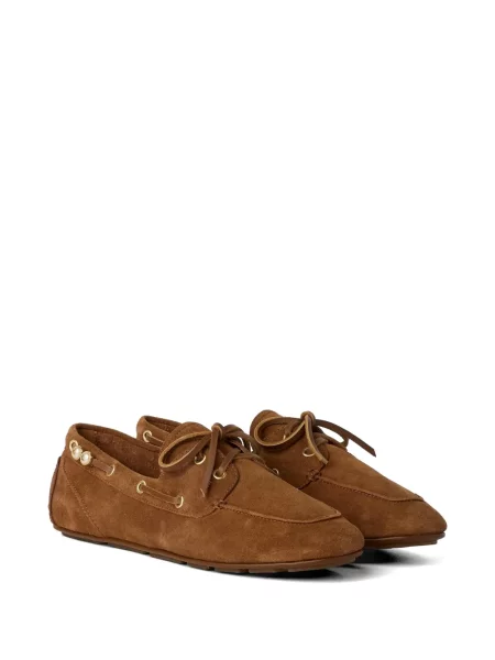 Pantofi loafer Karl Lagerfeld cu perle maro