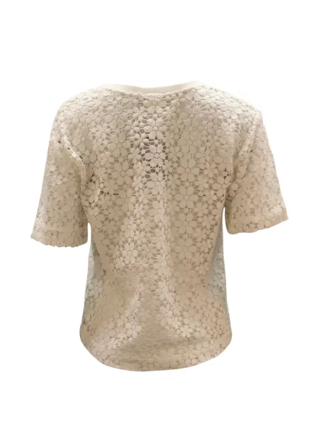 Top A.l.c. cu model floral din dantelă alb