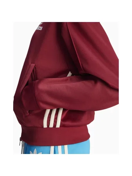 Kurtka Adidas z nadrukiem fioletowa