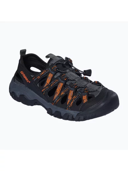 Sandały Grisport black/orange czarne