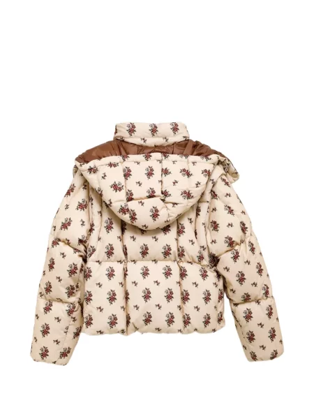 Geacă cu puf Moncler cu model floral cu imagine