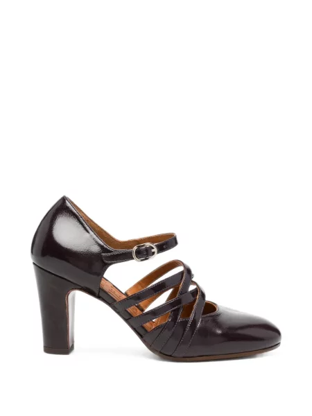 Pantofi cu toc Chie Mihara din piele cu bretele violet