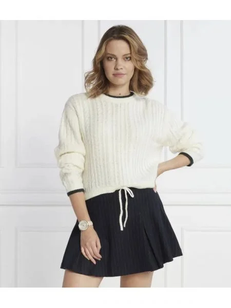 Pepe Jeans London Pulover Knits cu adaos de lână alb