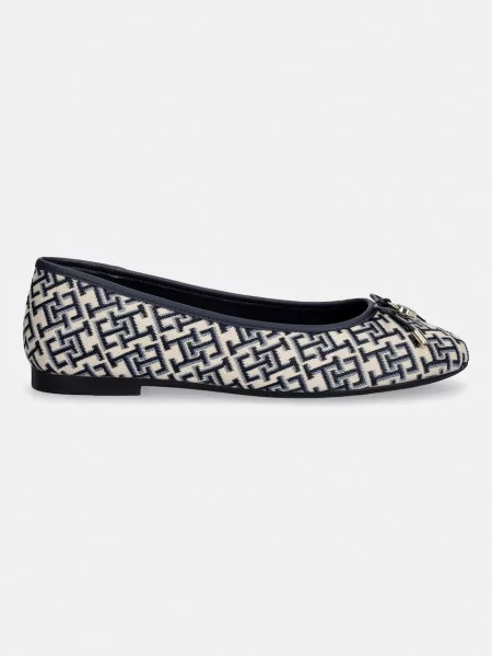 Tommy Hilfiger Balerinke Th Charm Jacquard Ballerina Pisana modra