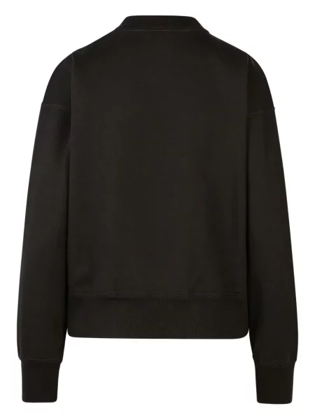Hanorac crewneck Isabel Marant cu decolteu rotund cu autograf negru