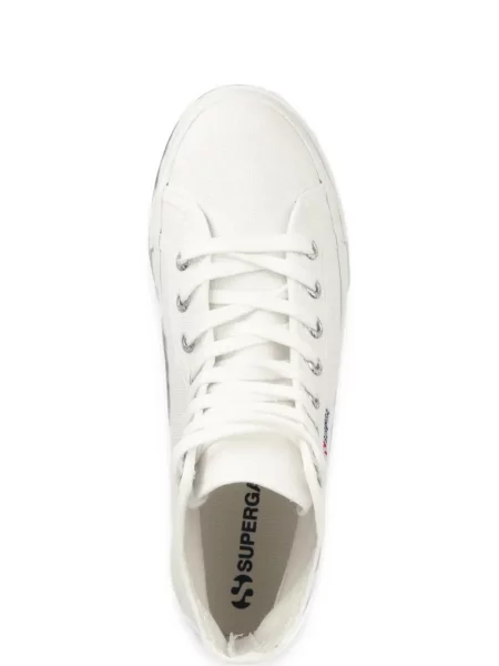 Top Superga cu platformă alb
