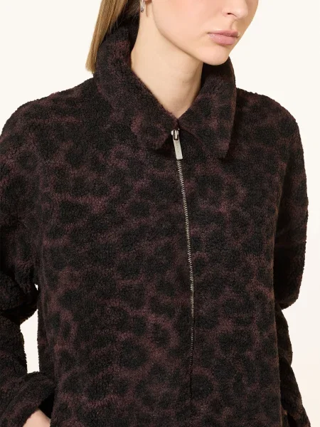 Sweaty Betty Fleecová Bunda tmavě hnědá