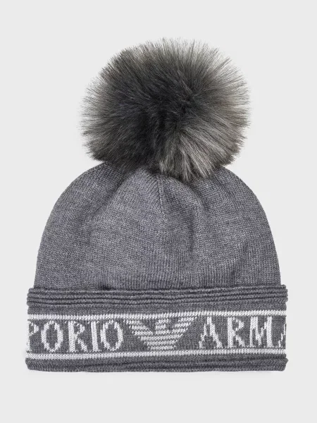 Шапка Emporio Armani серая