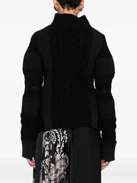 Cardigan Sacai tricotate negru